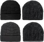 Loritta 2 Pack Winter Beanie Hat Set Warm Knitted Slouchy Thick Baggy Beanie Skull Cap for Men Women Gifts - Image 6